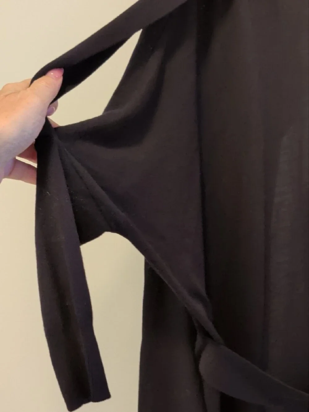 Balenciaga Black Long Open-Front Knit Duster